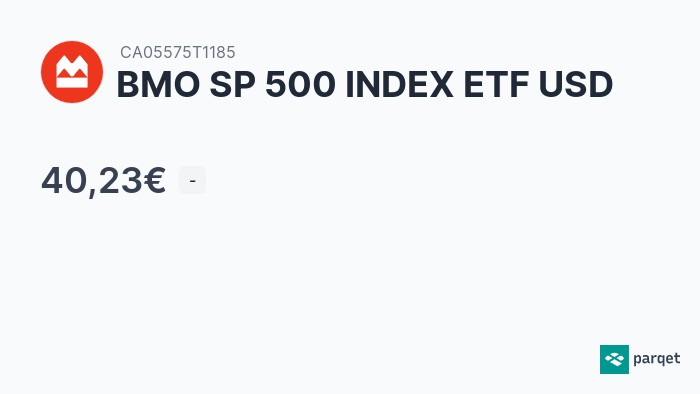 bmo sp 500 etf