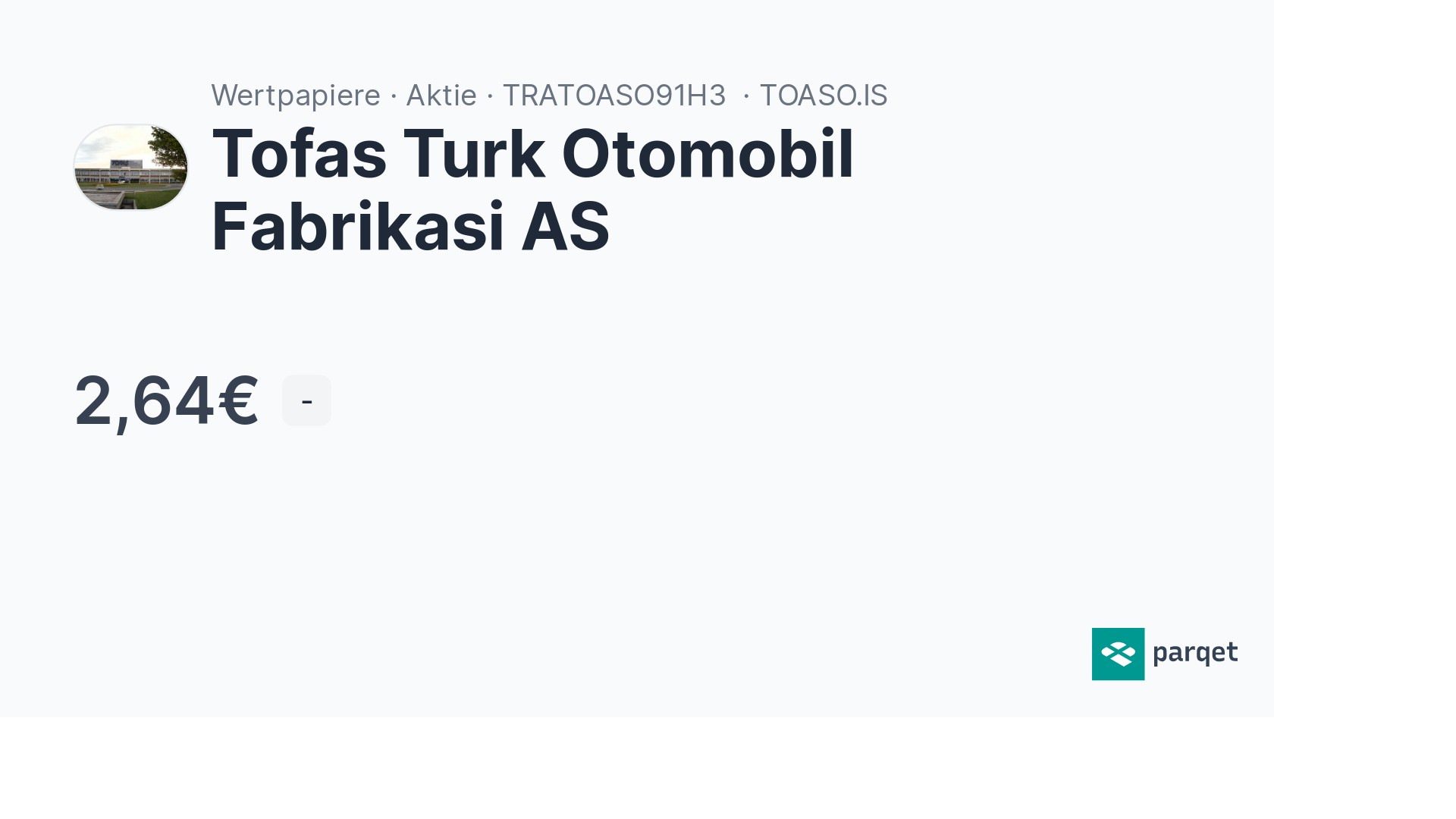 Tofas Turk Otomobil Fabrikasi AS Dividende 2024: Rendite & Historie